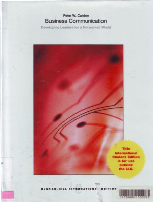 Image of Business Communication: Developing Leaders For A Networked World