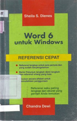 Image of Word 6 for Windows Instant reference